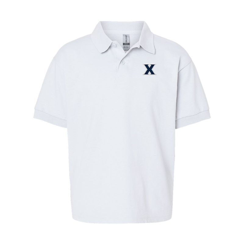 Youth Xavier Musketeers Gildan Dry Blend Jersey Polo